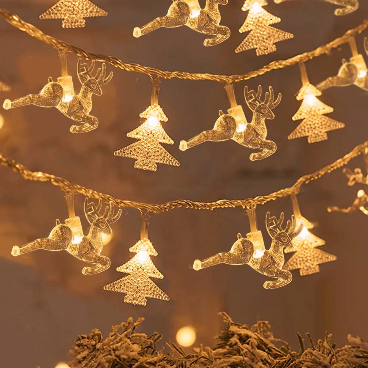 Christmas Tree Snowflake LED String Lights Banner Decoration