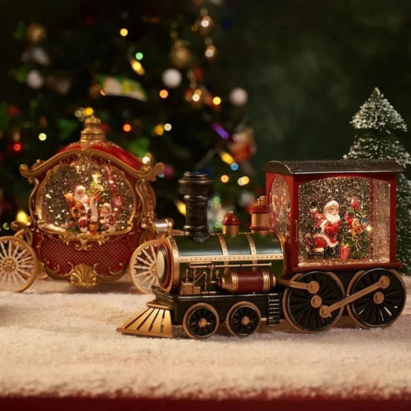 Christmas Train Gift - Crystal Ball Ornaments Table Decoration