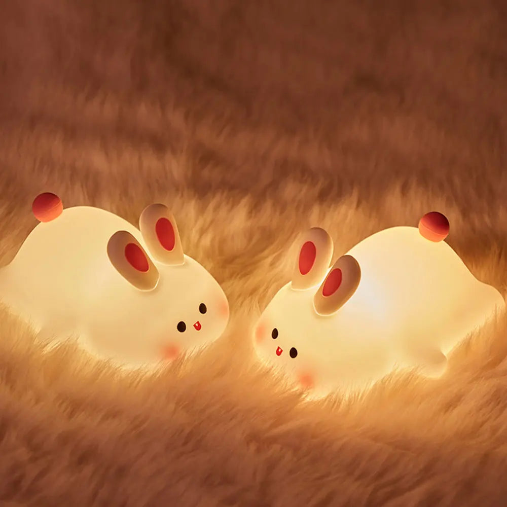 Cute Rabbit Silicone Night Lamp Touch Sensor