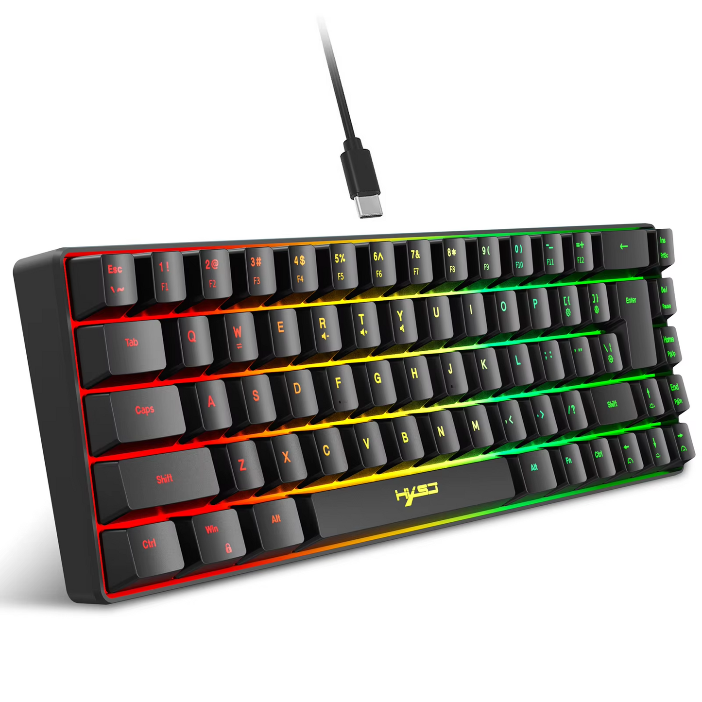 LEDZONE V200 60% Wired Gaming Keyboard