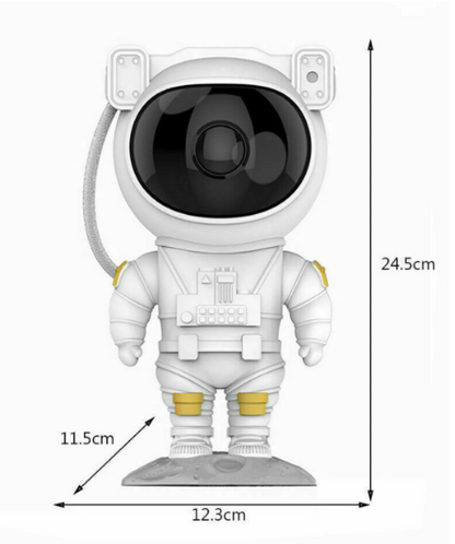 Astronauta de la galaxia con proyector de estrellas