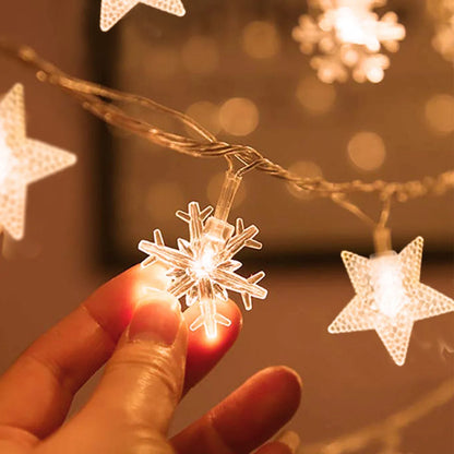 Christmas Tree Snowflake LED String Lights Banner Decoration